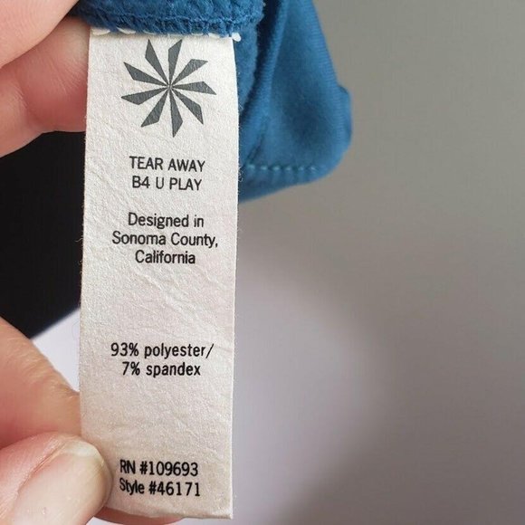 Athleta Full-Zip Vest Front Zippered Pockets Blue - Picture 4 of 6